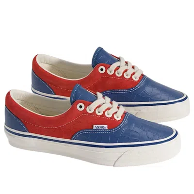Vans Era 95 Vibram Sneakers Navy / Patent Red In Animal Print