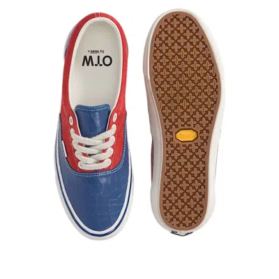 Vans Era 95 Vibram Sneakers Navy / Patent Red In Animal Print