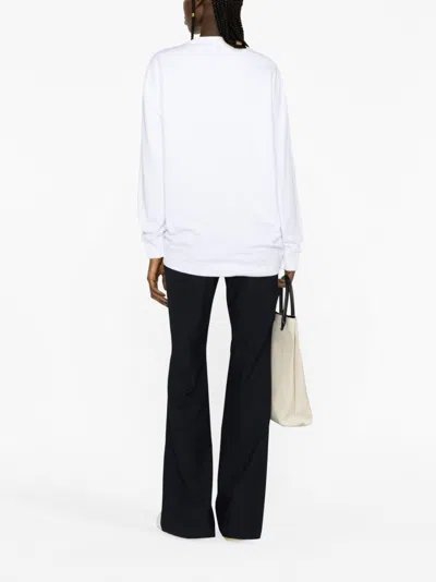 Stella Mccartney Hotfix Rhinestone Logo Sweatshirt In White