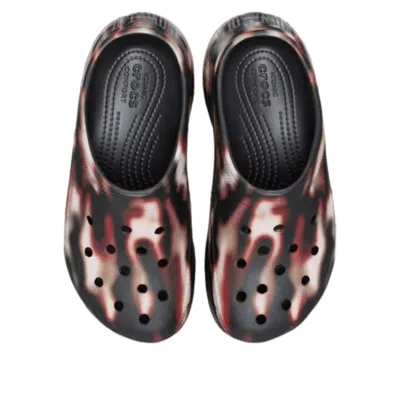 Crocs Tie-dye Pattern Mules In Black
