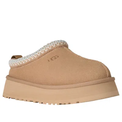Ugg Tazz Beige Sabot With Embossed Logo In Suede Woman In Multi