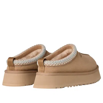 Ugg Tazz Beige Sabot With Embossed Logo In Suede Woman In Multi