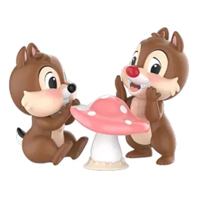Pop Mart Disney Chip 'n Dale Fun Loving Brother Series Figures 'mushroom Table' In Multi