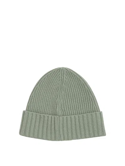 Stone Island Kids Green Wool Beanie