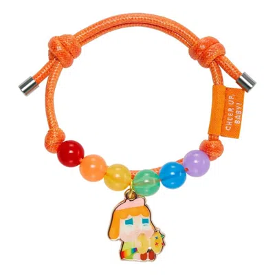 Pop Mart Crybaby Cheer Up Baby Rainbow Bracelet 'cymbalist' In Multi