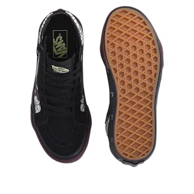 Vans (ps)  Sk8-hi Side Zip Halloween 'in The Shadows Black Port Red'