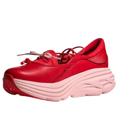 Hoka Bow Panel Sneakers In Red