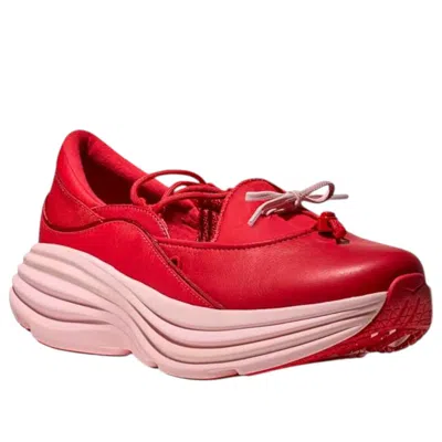 Hoka Bow Panel Sneakers In Red