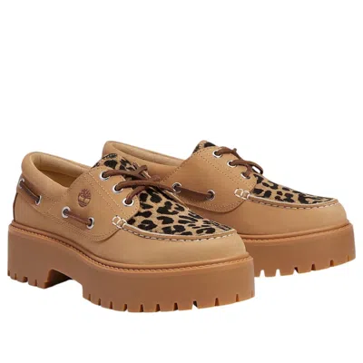 Timberland (wmns)  Stone Street Platform Boat 'leopard Print' In Brown