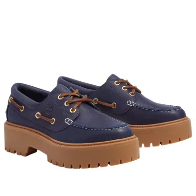Timberland (wmns)  Stone Street Platform Boat 'dark Blue Full-grain'