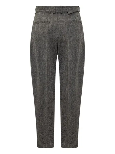 Studio Nicholson Belted Pants Featuring Pleated Design In Gray