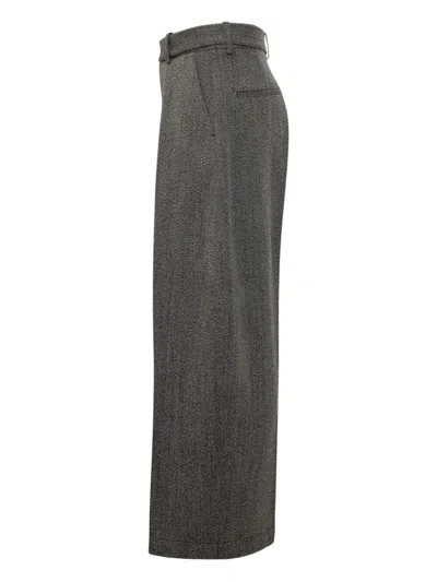 Studio Nicholson Belted Pants Featuring Pleated Design In Gray