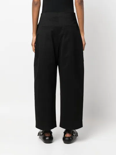 Studio Nicholson Deep Pleat Volume Ankle Pants In Black