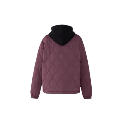 Onitsuka Tiger Quilted Jacket 'burgundy Black' In Purple