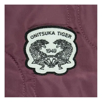 Onitsuka Tiger Quilted Jacket 'burgundy Black' In Purple