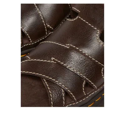 Dr. Martens Maxxy Slide Rogue Leather 'brown' In Blue