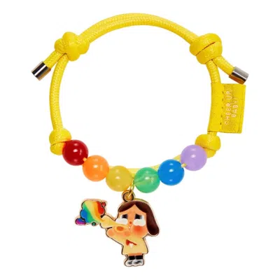 Pop Mart Crybaby Cheer Up Baby Rainbow Bracelet 'trumpeter' In Multi