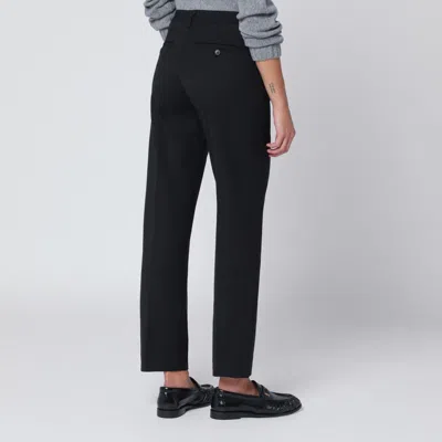 The Latest Black Wool-blend Trousers In Blue