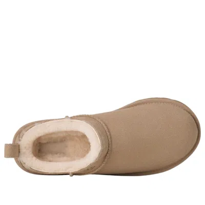 Ugg Classic Micro Suede Sheepskin Boots In Brown