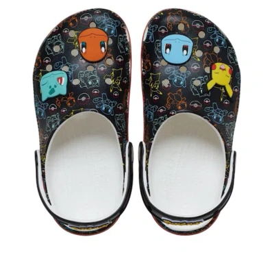 Crocs (td)  Classic Clog 'pokémon Starters' In Black