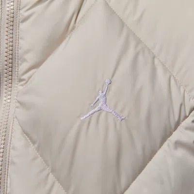 Jordan (wmns) Air  Brooklyn Quilted Puffer Vest 'light Orewood Brown' In Gray