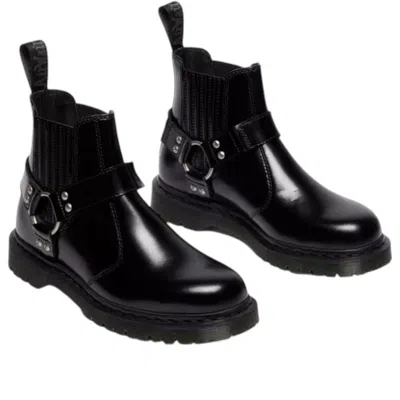 Dr. Martens 2976 Harness Analine Man Ankle Boots Black Size 9 Leather