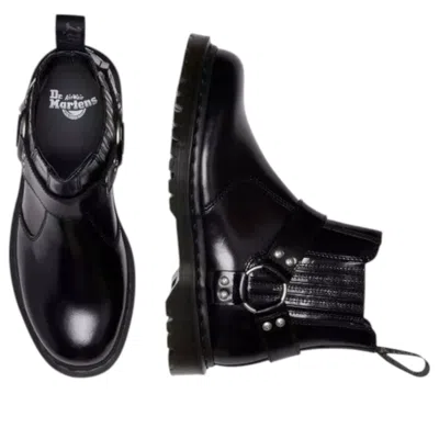 Dr. Martens 2976 Harness Analine Man Ankle Boots Black Size 9 Leather