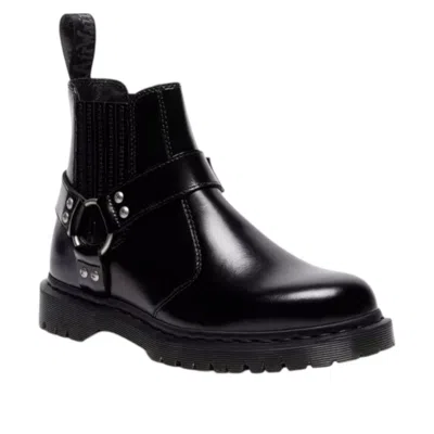 Dr. Martens 2976 Harness Analine Man Ankle Boots Black Size 9 Leather