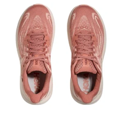 Hoka Clifton 10 Rubber-trimmed Jacquard-mesh Sneakers In Pink