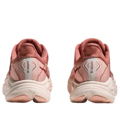 Hoka Clifton 10 Rubber-trimmed Jacquard-mesh Sneakers In Pink