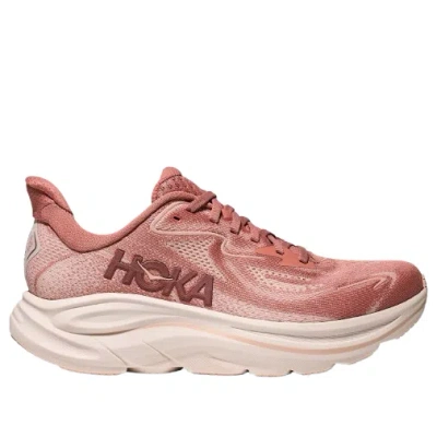 Hoka Clifton 10 Rubber-trimmed Jacquard-mesh Sneakers In Pink
