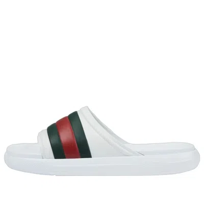 Gucci Web Stripe Slides In Multi