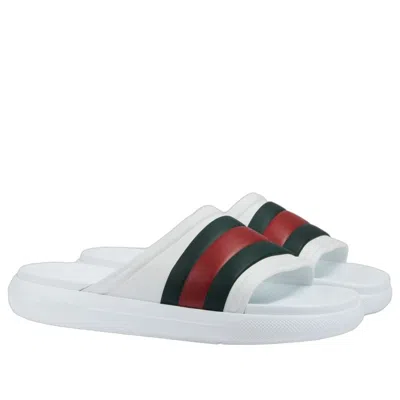 Gucci Web Stripe Slides In Multi