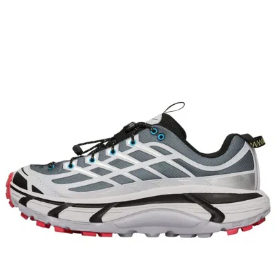 Hoka Mesh Trail Shoes With Quick-lace System In Gray