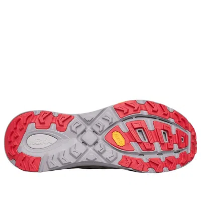 Hoka Mesh Trail Shoes With Quick-lace System In Gray