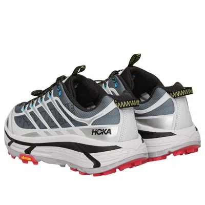 Hoka Mesh Trail Shoes With Quick-lace System In Gray