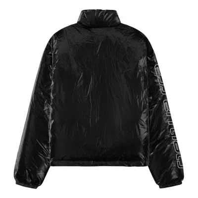 Essentials Fear Of God  Ripstop Nylon Puffer Jacket 'metallic Black' In Multi