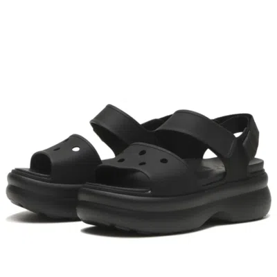 Crocs Soho Y-strap Platform Sandals In Black