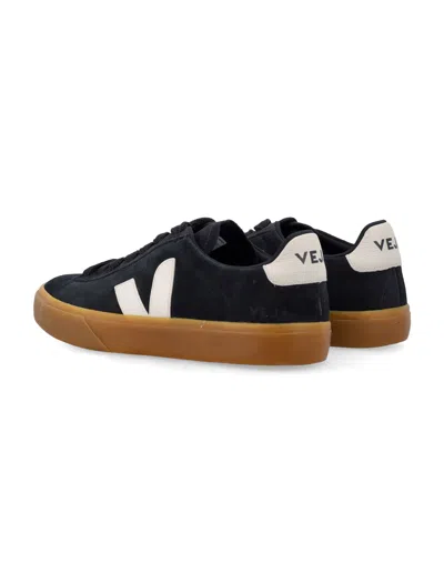Veja Campo Sneakers In Black Suede In Multi