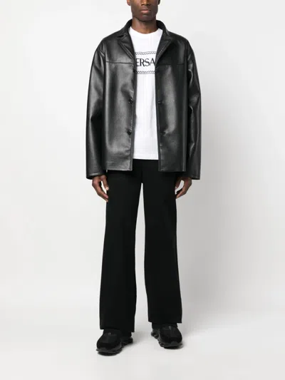 Versace Embroidered Logo T-shirt In White