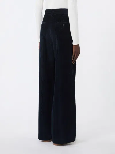 Weekend Max Mara Tania Long Trouser Navy In Black