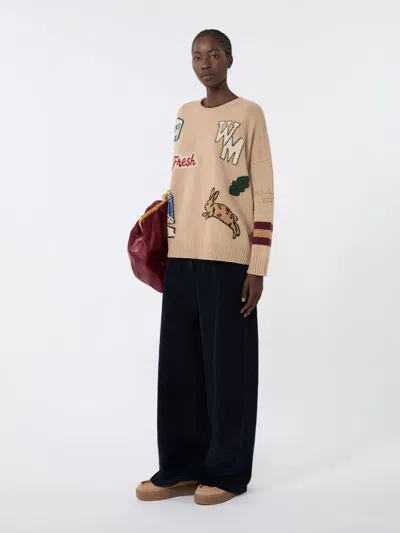 Weekend Max Mara Tania Long Trouser Navy In Black