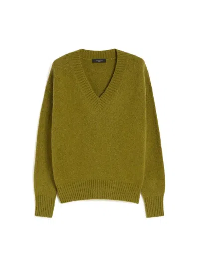 Weekend Max Mara Green Visita Sweater In Green