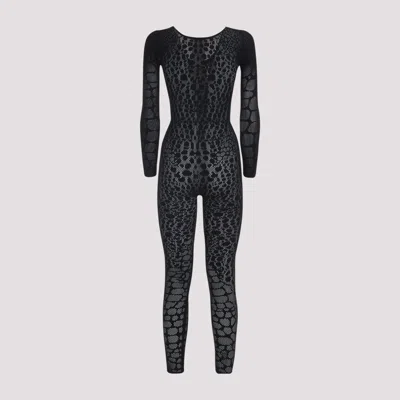 Wolford Reptile Patterned Long Sleeve Jumpsuit In Multi