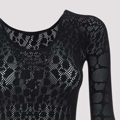 Wolford Reptile Patterned Long Sleeve Jumpsuit In Multi