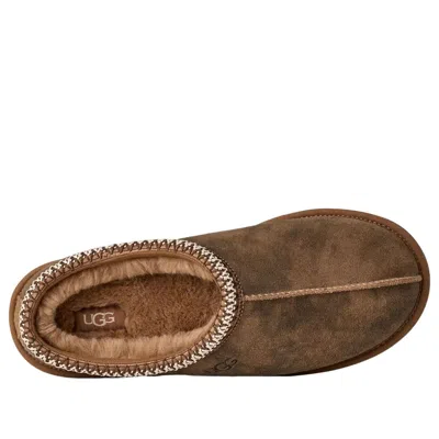 Ugg Chestnut Brown Suede Leather Tasman Ii Slippers In Green