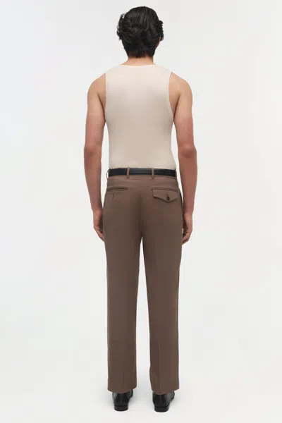 Simkhai Men's Knitted Bramble Pleat Front Trouser In Taupe In Brown