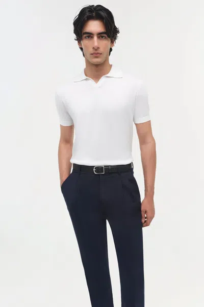 Simkhai Men's Knitted Bramble Pleat Front Trouser In Midnight In Blue