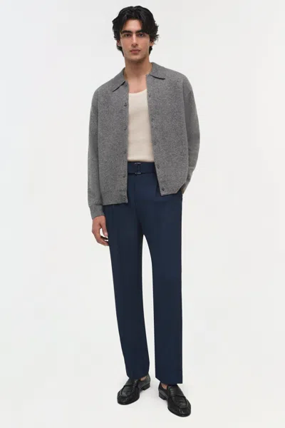 Simkhai Men's Knitted Richie Cashmere Blend Cardigan In Heather Grey In Gray