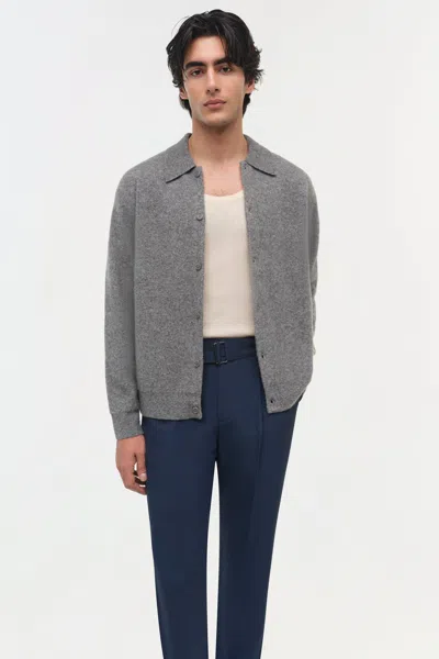 Simkhai Men's Knitted Richie Cashmere Blend Cardigan In Heather Grey In Gray